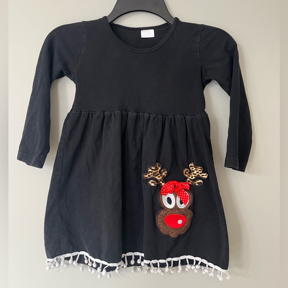 Embroidered Rudolph Dress